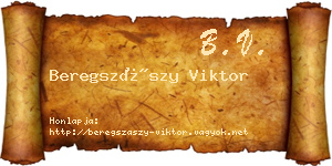 Beregszászy Viktor névjegykártya