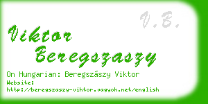 viktor beregszaszy business card