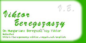 viktor beregszaszy business card
